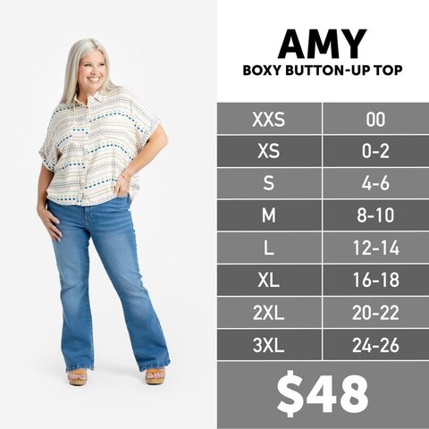 Amy - Button Up Dolman Top