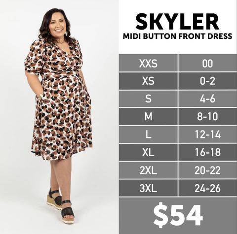 Skyler - Midi Button Front Dress