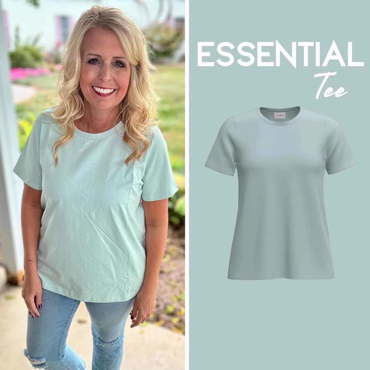 Essentials - Essential Tee - Solid Surf Spray Green