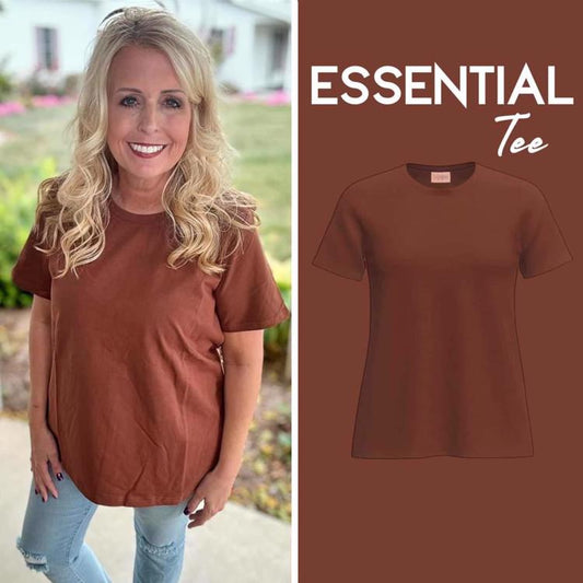 Essentials - Essential Tee - Solid Cappuccino Brown