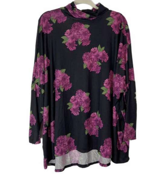 Elsa - Black Magenta Floral