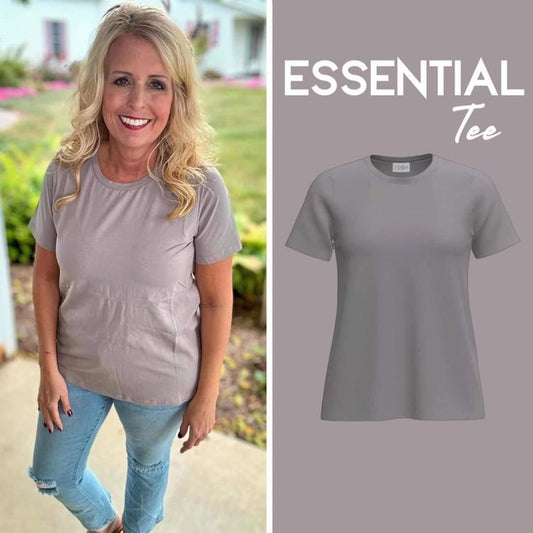 Essentials - Essential Tee - Solid Wet Weather Grey