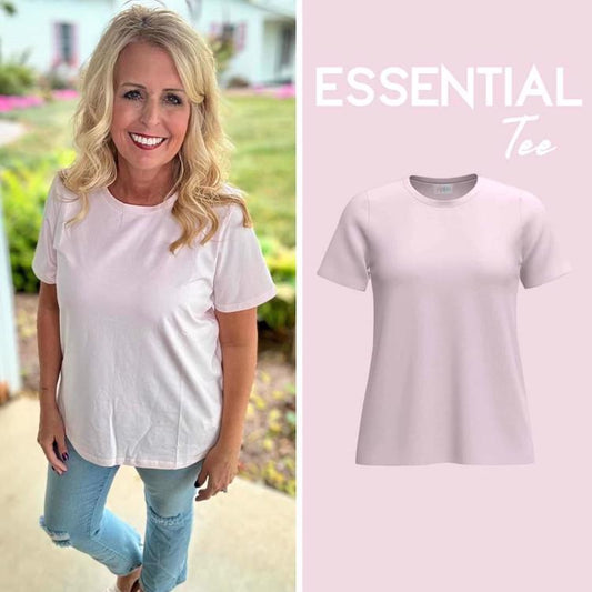 Essentials - Essential Tee - Solid Pink Marshmallow